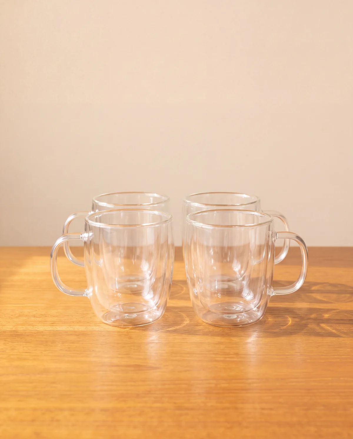 Glass Coffee Mug Bundle, 4-part set
