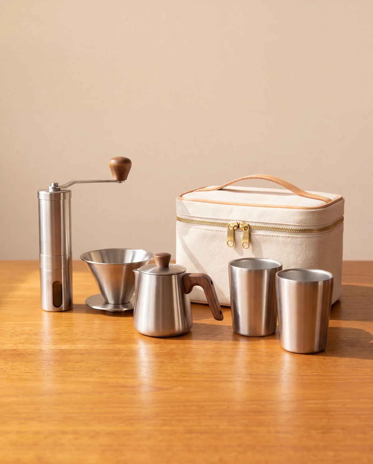Travel Pour-Over Coffee Kit, 6 pieces